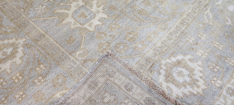 Kandyse McClure Hand-Knotted Oushak Rug Light Grey and Ivory O'Hara 8x9.9 | Banana Manor Rug Company