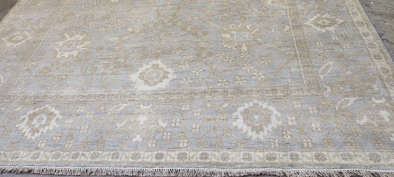 Kandyse McClure Hand-Knotted Oushak Rug Light Grey and Ivory O'Hara 8x9.9 | Banana Manor Rug Company