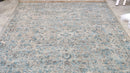Kara Anne 8x9.9 Bluish Grey Hand-Knotted Oushak Rug | Banana Manor Rug Company