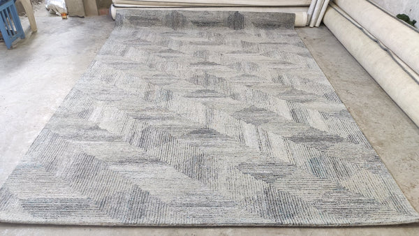 Karen Blixen 8x11 Grey Mix Hand-Tufted Rug | Banana Manor Rug Company