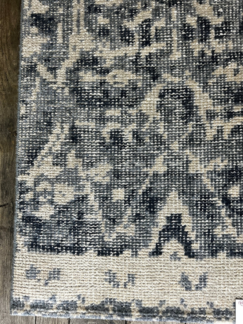 "Karlijn"Blue and Beige Hand-Knotted Oushak Sample 8x10 | Banana Manor Rug Company