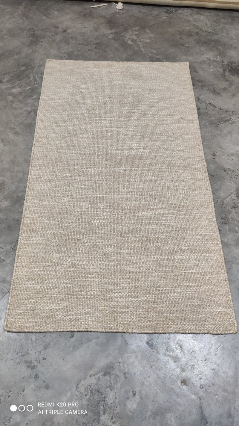 Karpis 2.9x5 Beige Durrie Rug | Banana Manor Rug Company