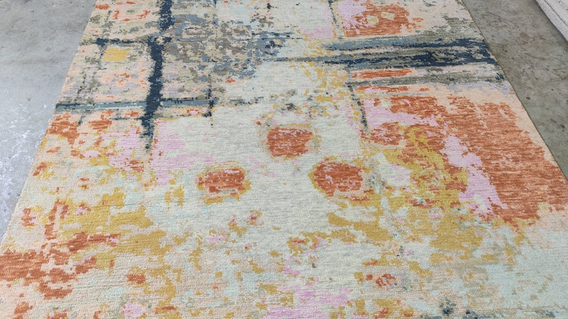 Kate Winslet 6x9 Multi-Colored Hand-Knotted Modern Rug | Banana Manor Rug Company