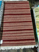 Keith the Handyman 3x5 Red Handwoven Durrie Rug | Banana Manor Rug Factory Outlet