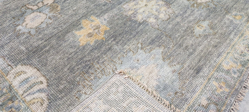 Kelly Hoppen Dark Grey Hand-Knotted Oushak Rug 8x10 | Banana Manor Rug Company