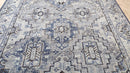 Kennedy 8x10 Hand-Knotted Blue Geometric Oushak Rug | Banana Manor Rug Company