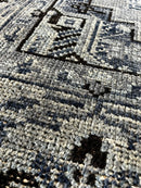 Kennedy 8x10 Hand-Knotted Blue Geometric Oushak Rug | Banana Manor Rug Company