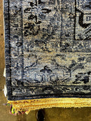 Kennedy 8x10 Hand-Knotted Blue Geometric Oushak Rug | Banana Manor Rug Factory Outlet