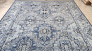 Kennedy 8x10 Hand-Knotted Blue Geometric Oushak Rug | Banana Manor Rug Company