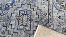 Kennedy 8x10 Hand-Knotted Blue Geometric Oushak Rug | Banana Manor Rug Company