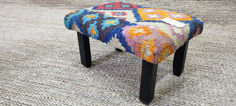 Kevin Richardson Wooden Upholstered Stool 12x17x9 (Assorted Styles) | Banana Manor Rug Company