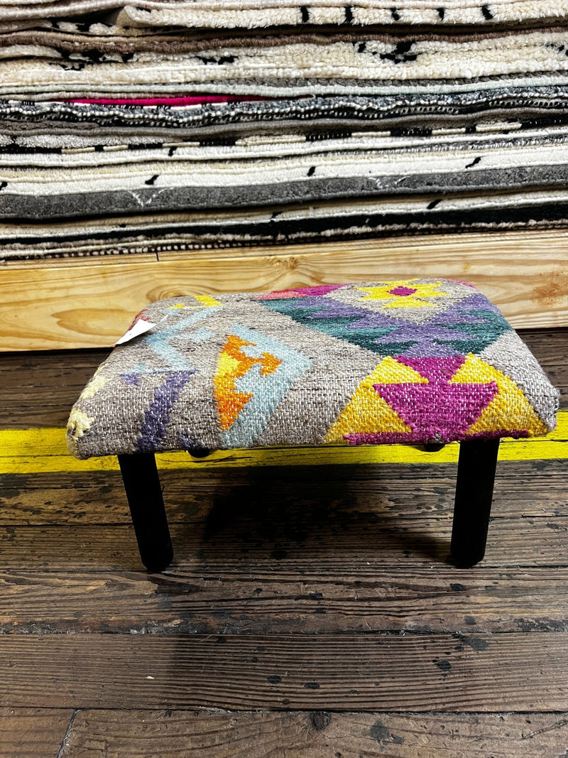 Kevin Richardson Wooden Upholstered Stool 12x17x9 (Assorted Styles) | Banana Manor Rug Company