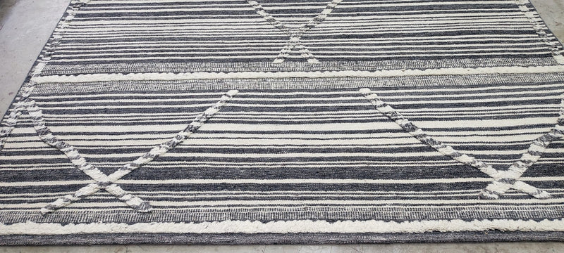 Kevin Smith Hand-Knotted Modern Natural and Grey High-Low 8.3X10 | Banana Manor Rug Company