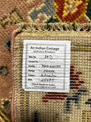 Kim Hertogs 2.6x8 Light Pink and Ivory Hand-Knotted Oushak Runner | Banana Manor Rug Company