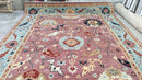 Kimball Rust and Light Blue Oushak Rug | Banana Manor Rug Company