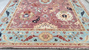 Kimball Rust and Light Blue Oushak Rug | Banana Manor Rug Company