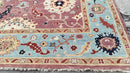 Kimball Rust and Light Blue Oushak Rug | Banana Manor Rug Company