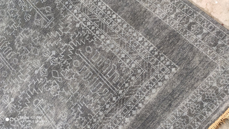 Kimble 9x12 Hand-Knotted Pastel and Grey Oushak Runner | Banana Manor Rug Company