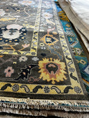 Kirsten Heiberg 9x12 Grey Hand-Knotted Oushak Rug | Banana Manor Rug Factory Outlet