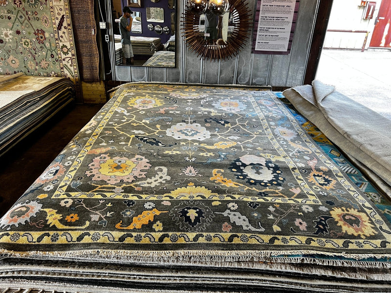 Kirsten Heiberg 9x12 Grey Hand-Knotted Oushak Rug | Banana Manor Rug Factory Outlet