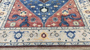 Kitty 9x12 Rust, Blue, and Tan Hand-Knotted Indo Persian Rug | Banana Manor Rug Company