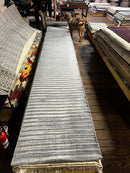 Kitty Sanchez 2.6x22 Silver and Grey Handwoven Runner | Banana Manor Rug Factory Outlet