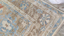 Kristin 9x11.9 Aqua and Brown Hand-Knotted Oushak Rug | Banana Manor Rug Company
