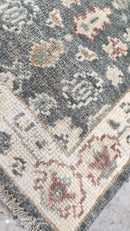 Lacey 2.6x12 Dark Grey and Ivory Oushak Runner | Banana Manor Rug Company