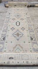 Lady Jaye 3x10 Light Pink and Grey Hand-Knotted Runner | Banana Manor Rug Company