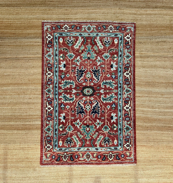 Lala Kent 4x6 Red Hand-Knotted Oushak Rug | Banana Manor Rug Factory Outlet