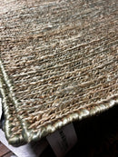 Lana Turner 2.6x8 Aqua Handwoven Jute Soumak Runner | Banana Manor Rug Factory Outlet