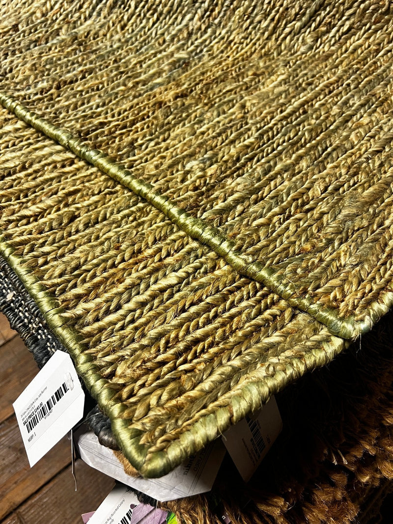 Lana Turner 2.6x8 Aqua Handwoven Jute Soumak Runner | Banana Manor Rug Factory Outlet