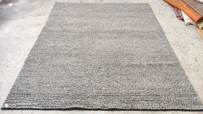 Lance Burton 6.6x8 Handwoven Grey Goti Rug | Banana Manor Rug Company