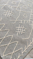 Lance Stryker 9x12 Ivory and Grey Hand-Tuft Loop Pile Rug | Banana Manor Rug Company