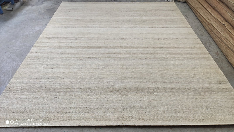 Langer Wanger 8.3x10 Handwoven Bleached White Jute Rug | Banana Manor Rug Company