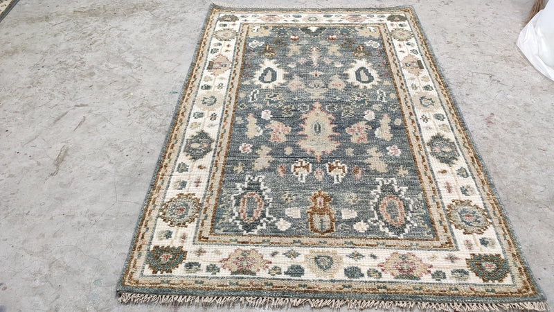 Lara + Chuck 4x6 Hand-Knotted Oushak Rug | Banana Manor Rug Company