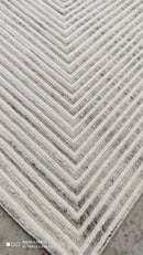 Large Marge 8.3x10 Ivory and Gray Hand-knotted Modern Carpet | Banana Manor Rug Company