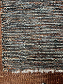 Larry Holmes Dark Gray Handwoven Durrie Rug 5.3x8 | Banana Manor Rug Company