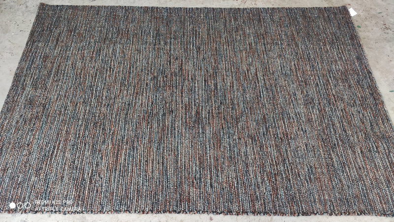 Larry Holmes Dark Gray Handwoven Durrie Rug 5.3x8 | Banana Manor Rug Company