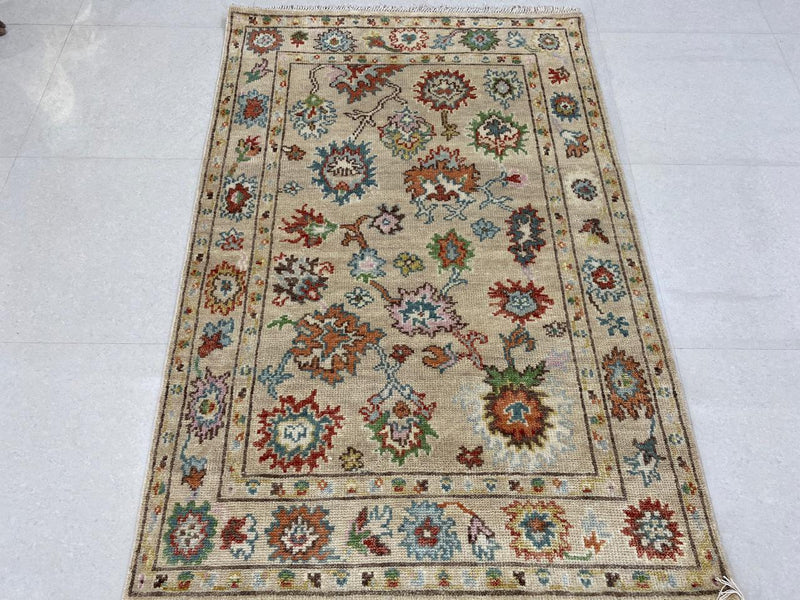 Laura 4x6 Hand Knotted Oushak | Banana Manor Rug Company