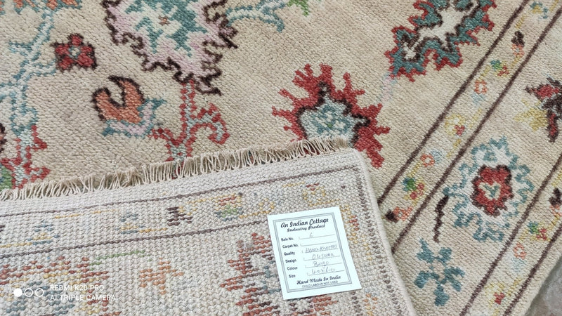 Laura 4x6 Hand Knotted Oushak | Banana Manor Rug Company