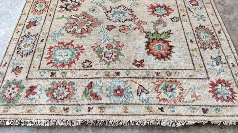 Laura 4x6 Hand Knotted Oushak | Banana Manor Rug Company