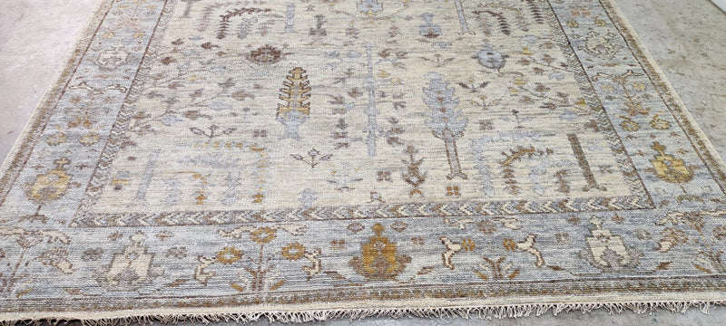 Laura Day Tan Hand-Knotted Oushak Rug 8x10 | Banana Manor Rug Company