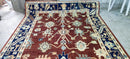 Laura Sartori Rimini Brown and Blue Hand-Knotted Oushak Rug 8x10 | Banana Manor Rug Company