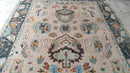 Laura Tesoro 8x10 Beige and Charcoal Hand-Knotted Oushak Rug | Banana Manor Rug Company