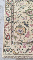 Lauren 3x14 Hand-Knotted Off White Oushak Runner | Banana Manor Rug Company