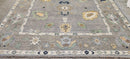 Lauren Hutton 9x12 Grey and Tan Hand-Knotted Oushak Rug | Banana Manor Rug Company