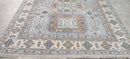 Lauren Rogan Aqua and Ivory Hand-Knotted Oushak Rug 8x9.9 | Banana Manor Rug Company