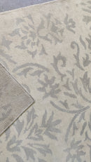 Lavender 5x7.9 Ivory and Silver Hand-Knotted Modern Rug | Banana Manor Rug Company