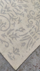 Lavender 5x7.9 Ivory and Silver Hand-Knotted Modern Rug | Banana Manor Rug Company